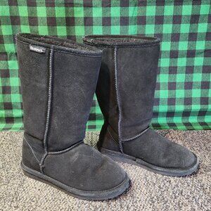 Bearpaw Black Calf-Height Boots – Women’s 6, Cozy UGG-Style